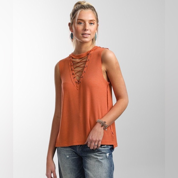 BKE Lace-Up Tank Top - Picture 2 of 9